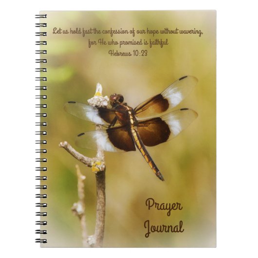 Libellen-Natur-Bibel-Vers-Journal Notizblock (Vorderseite)
