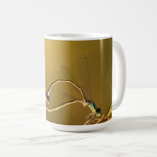 Libellen Original-Makrofotografie Kaffeetasse (VorderseiteRechts)