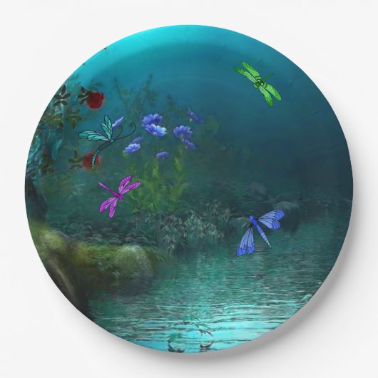 Libellen Pappteller (Vorderseite)