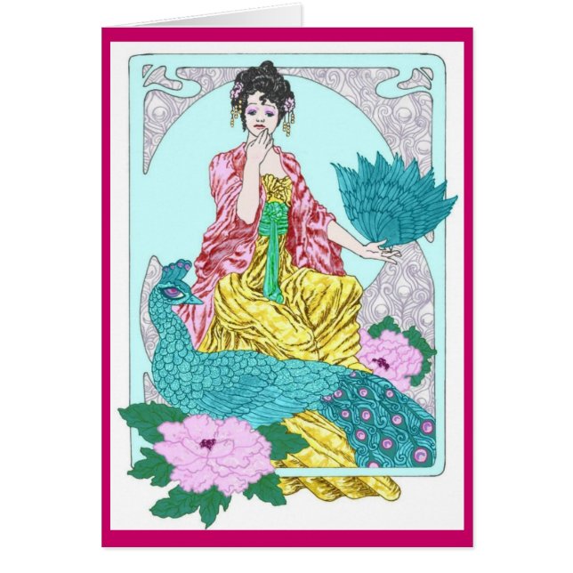 Libellen, Pfau und Kimono (Vorne)