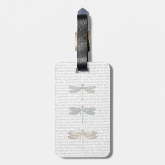 Libellen Print 2 Gepäckanhänger (Rückseite vertikal)