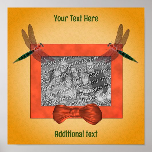 Libellen-Rahmen erstellen Ihr eigenes Foto Poster (Vorne)