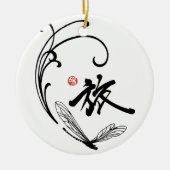 Libellen-Reise Keramik Ornament (Vorne)