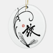 Libellen-Reise Keramik Ornament (Links)