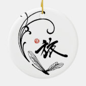 Libellen-Reise Keramik Ornament (Hinten)