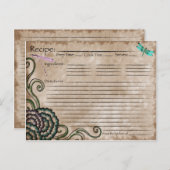 Libellen-Rezept-Karte Postkarte (Vorne/Hinten)
