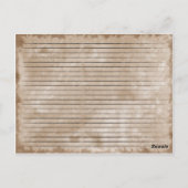 Libellen-Rezept-Karte Postkarte (Rückseite)