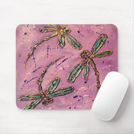 Libellen-RosaFizz Mousepad (Mit Mouse)