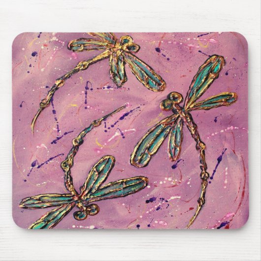 Libellen-RosaFizz Mousepad (Vorne)