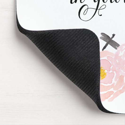 Libellen-Rosenwatercolor-Garten Mousepad (Ecke)