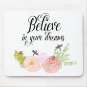 Libellen-Rosenwatercolor-Garten Mousepad (Vorne)