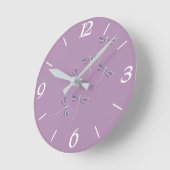 Libellen Runde Wanduhr (Winkel)