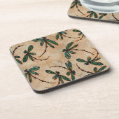 Libellen-rustikale Creme Untersetzer (Linke Seite)