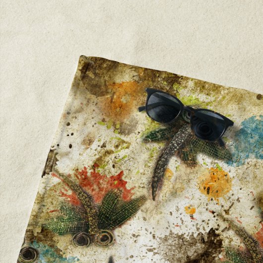 Libellen-rustikales Spritzen-Badetuch Strandtuch (Beispiel)