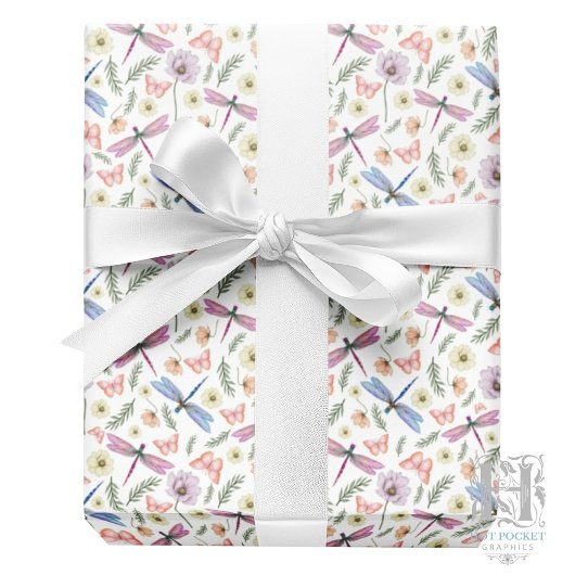 Libellen & Schmetterlinge Geschenkpapier