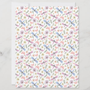 Libellen & Schmetterlinge Scrapbook Papier