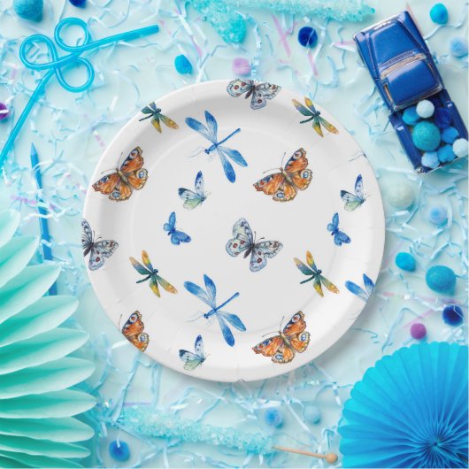 Libellen-Schmetterlings-Pappteller Pappteller (Party)