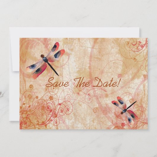 Libellen-Schwung Save The Date (Vorderseite)