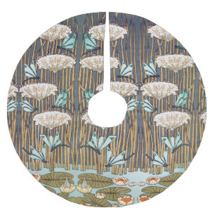 Libellen Seerosen Sumpf Jugendstil Polyester Weihnachtsbaumdecke