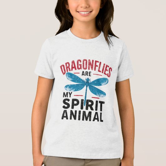 Libellen sind mein Geist Tri-Blend Shirt (Vorderseite)