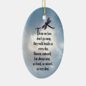 Libellen-"so geliebtes" Gedicht Keramikornament (Rechts)