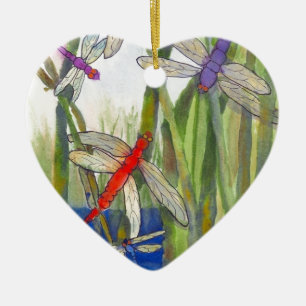 Libellen-Sommer Keramik Ornament