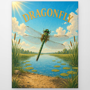 Libellen-Sonniges-Marsch-Wasserfarben-GeoSaga Postkarte