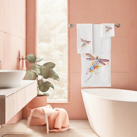Libellen-Spritzer Badhandtuch Set