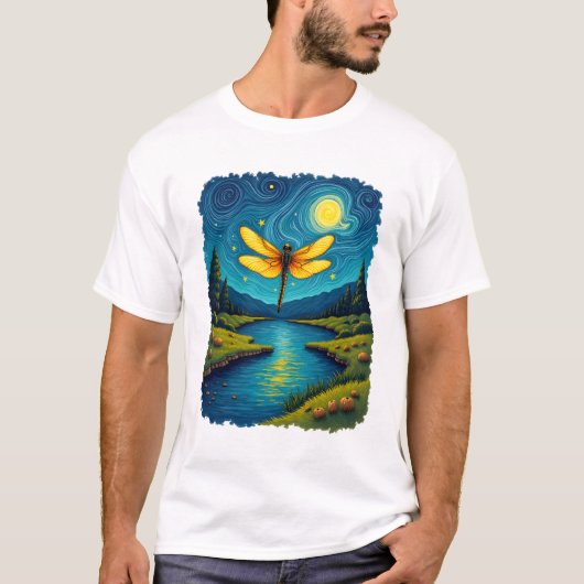 Libellen-Sternennacht (1) T-Shirt (Vorderseite)