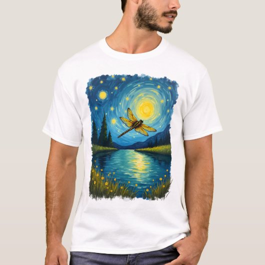 Libellen-Sternennacht (2) T-Shirt (Vorderseite)