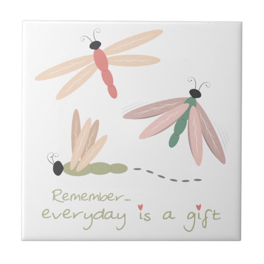 Libellen-Tagesgeschenk Fliese (Vorderseite)