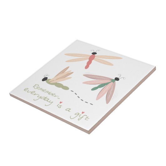 Libellen-Tagesgeschenk Fliese (Seite)