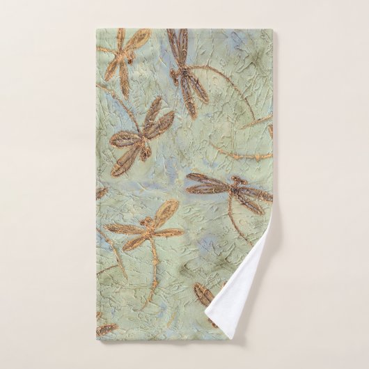 Libellen-Tanz-Gold Badhandtuch Set (Handtuch)