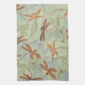 Libellen-Tanz-Gold Küchentuch (Vertikal)