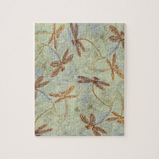 Libellen-Tanz-Gold Puzzle (Vertikal)