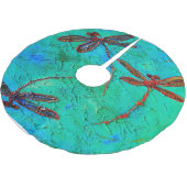 Libellen-Tanz Polyester Weihnachtsbaumdecke (Schrägansicht)