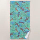 Libellen-Tanz Strandtuch (Vorderseite)