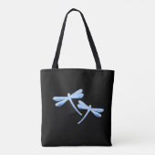 Libellen-Tasche - Eisblauer Schimmer Tasche (Rückseite)