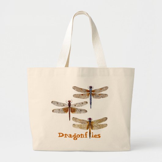 Libellen-Taschen-Tasche Jumbo Stoffbeutel (Vorne)