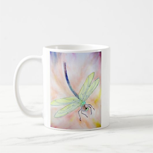 Libellen-Tasse: Fliege gut, helles! Kaffeetasse (Links)