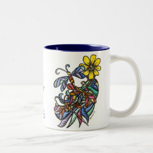 Libellen-Tasse Zweifarbige Tasse