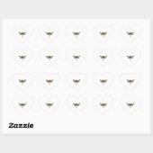 Libellen-Tier-Art-Grafik Libelle (4) Herz-Aufkleber (Blatt)