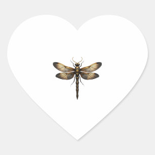 Libellen-Tier-Art-Grafik Libelle (4) Herz-Aufkleber