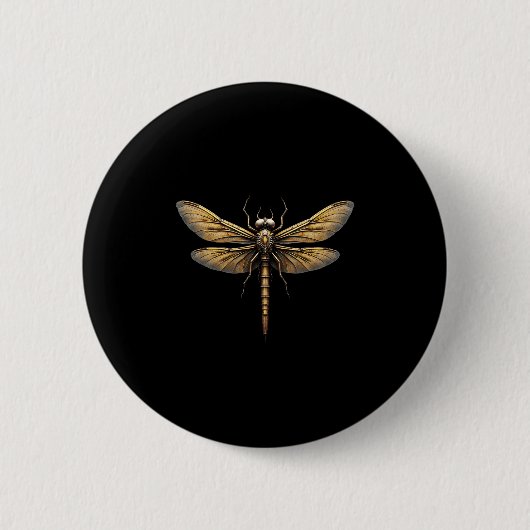 Libellen-Tier-Kunst-Grafik Libelle (2) Button (Vorderseite)