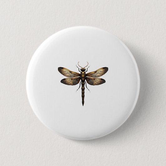 Libellen-Tier-Kunst-Grafik Libelle (4) Button (Vorderseite)