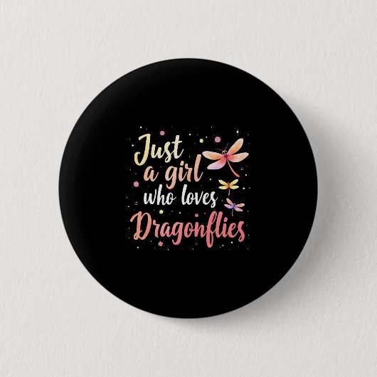 Libellen Tiere Frauen Geschenkidee Libelle (2) Button (Vorderseite)