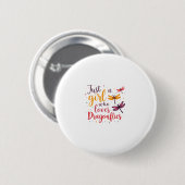 Libellen Tiere Frauen Geschenkidee Libelle (4) Button (Vorne & Hinten)