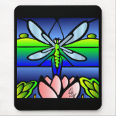Libellen-Tiffany-Art Mousepad (Vorne)