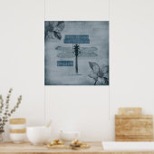 Libellen-Traum-Illusion Poster (Küche)