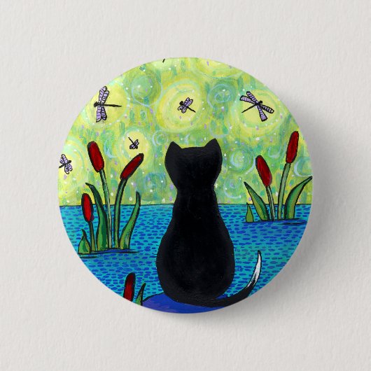 Libellen-Träumer-Button Button (Vorderseite)